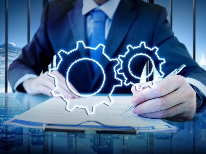 Business Achievement Progress Develpoment Cogwheel Concept